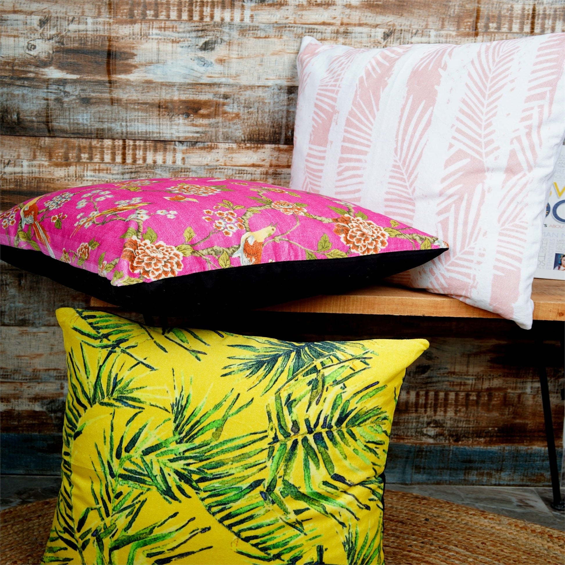 'Whimsical Wings' 100% Cotton Velvet Cushion Cover