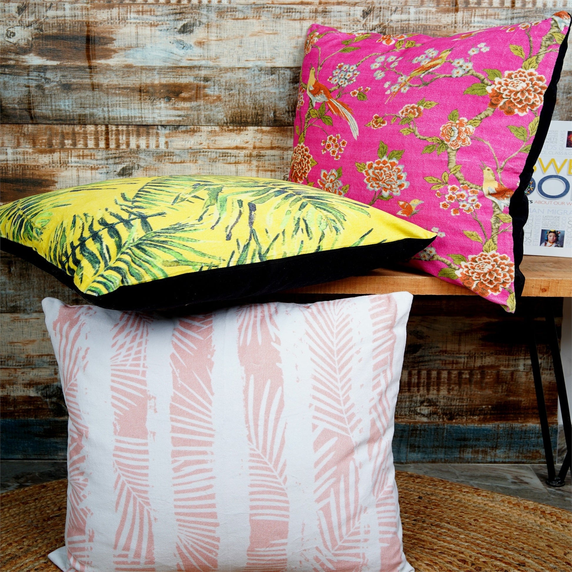 'Whimsical Wings' 100% Cotton Velvet Cushion Cover