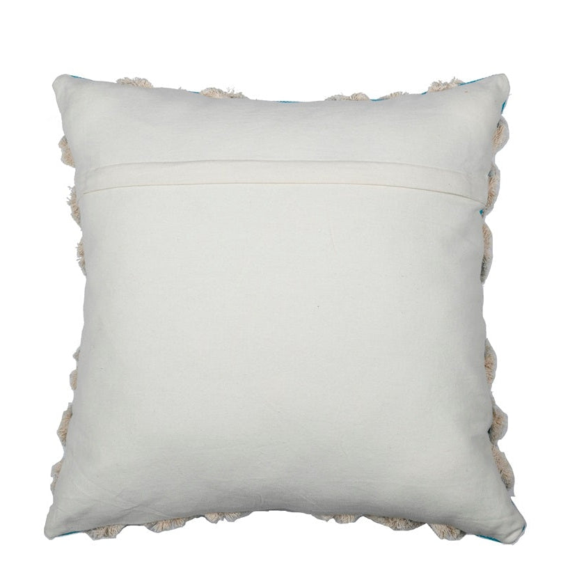 Linen Connections Moroccan Tassels Cushion Cover - Tufted Blue