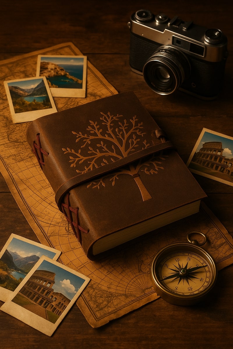 Luxury Tree of Life leather journal – handcrafted writing diary by Glam Thread