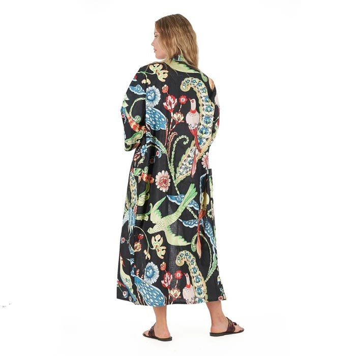 Frida Cotton Kimono Bathrobe Front View in Premium Turkish Cotton