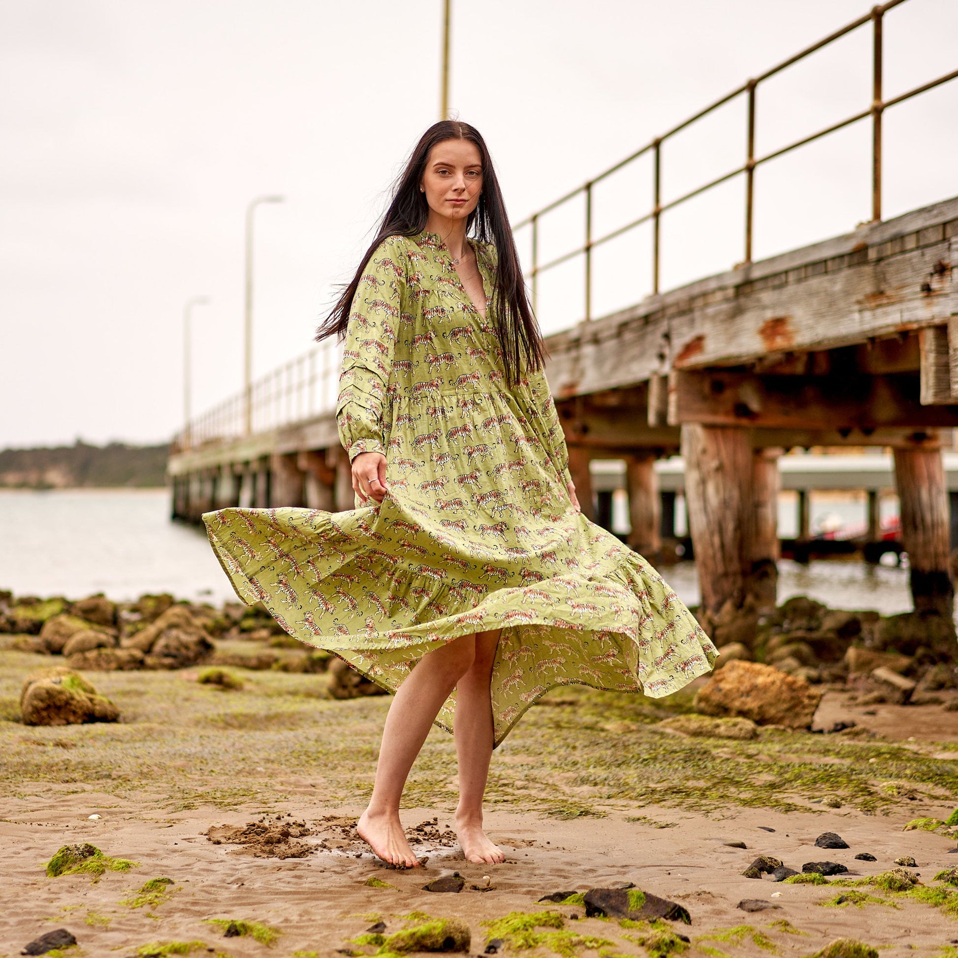 'Wild & Free' 100% Cotton Maxi Dress