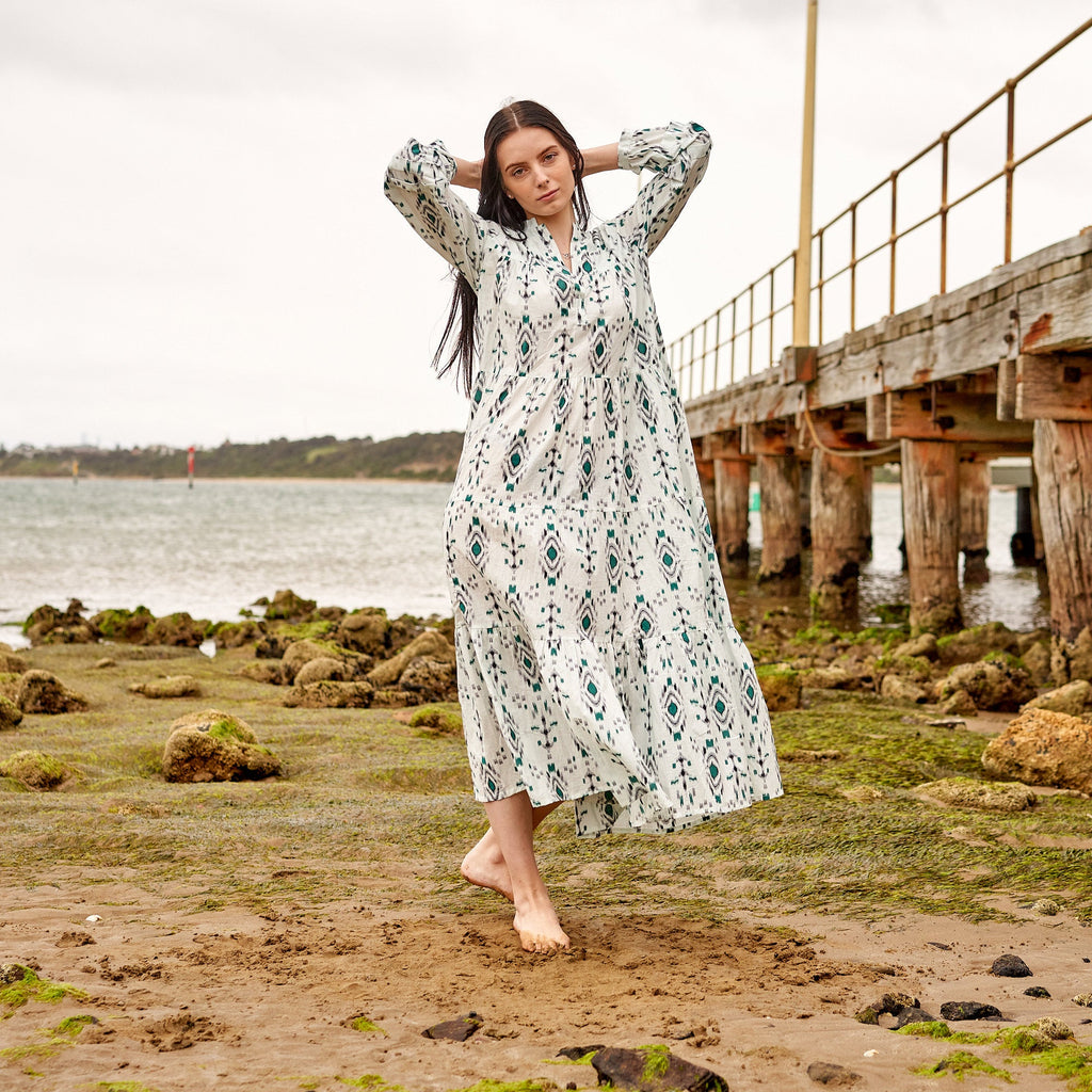 'Breezy Bohemian' 100% Cotton Maxi Dress