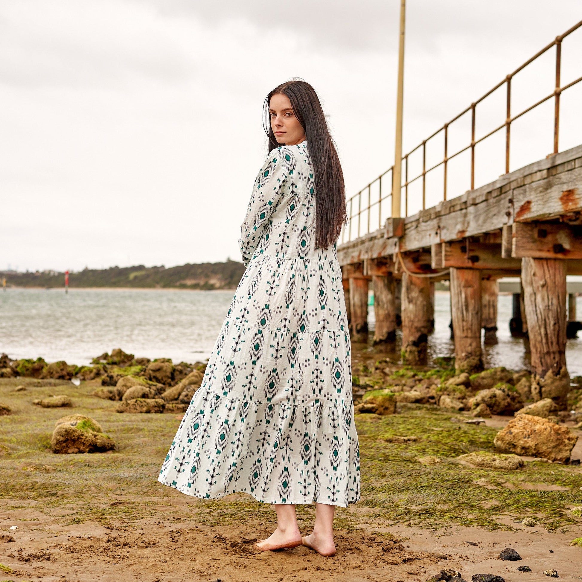 'Breezy Bohemian' 100% Cotton Maxi Dress