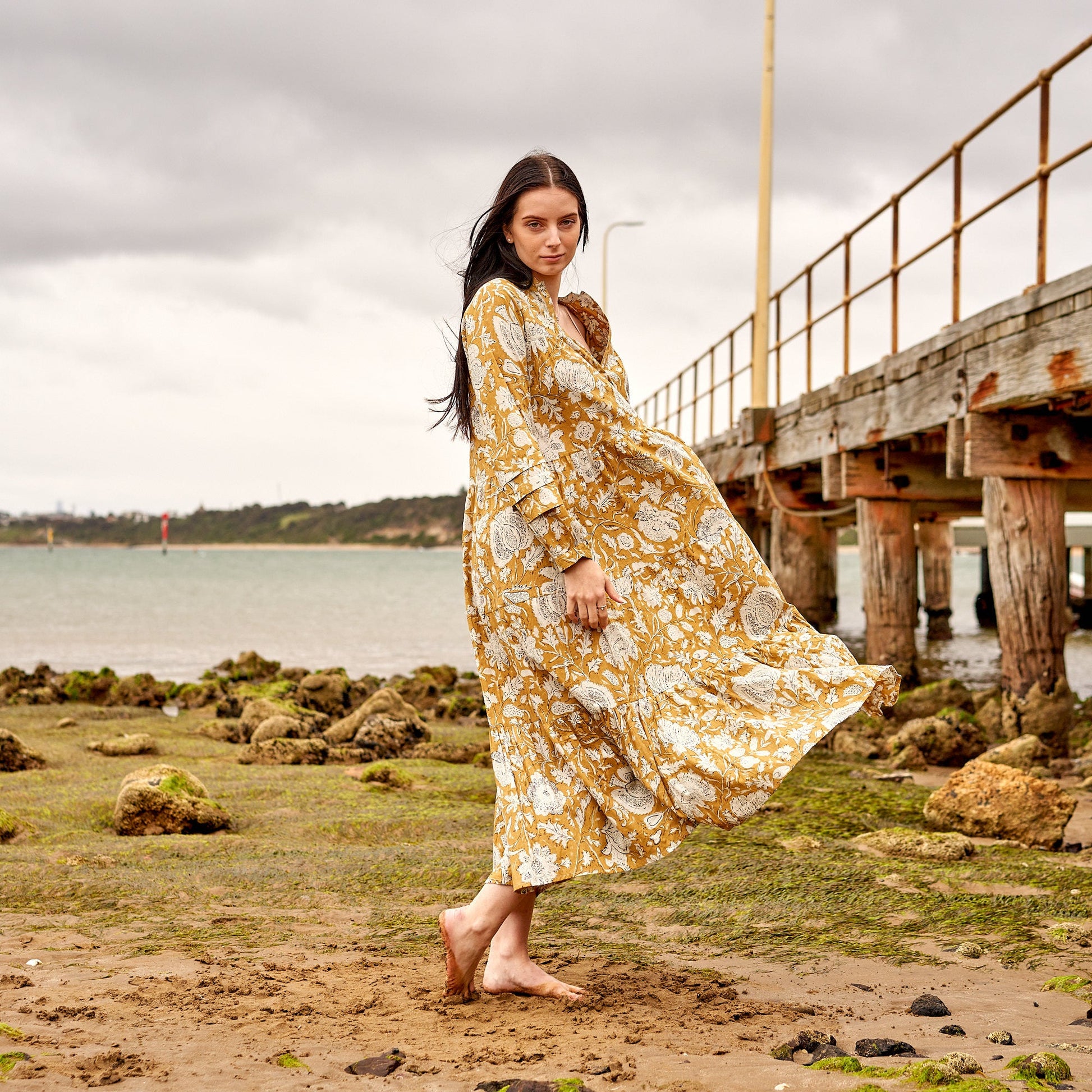 100% Cotton Maxi Dress - Kiara