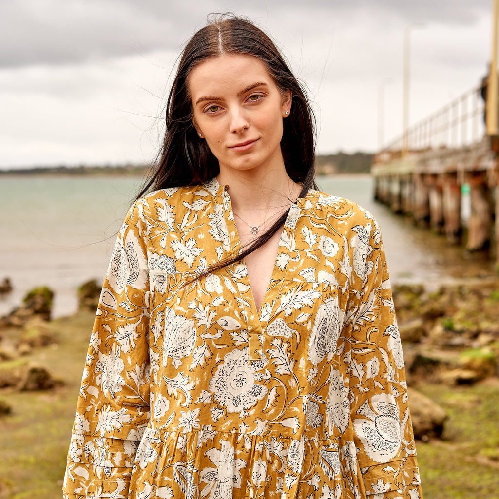 100% Cotton Maxi Dress - Kiara
