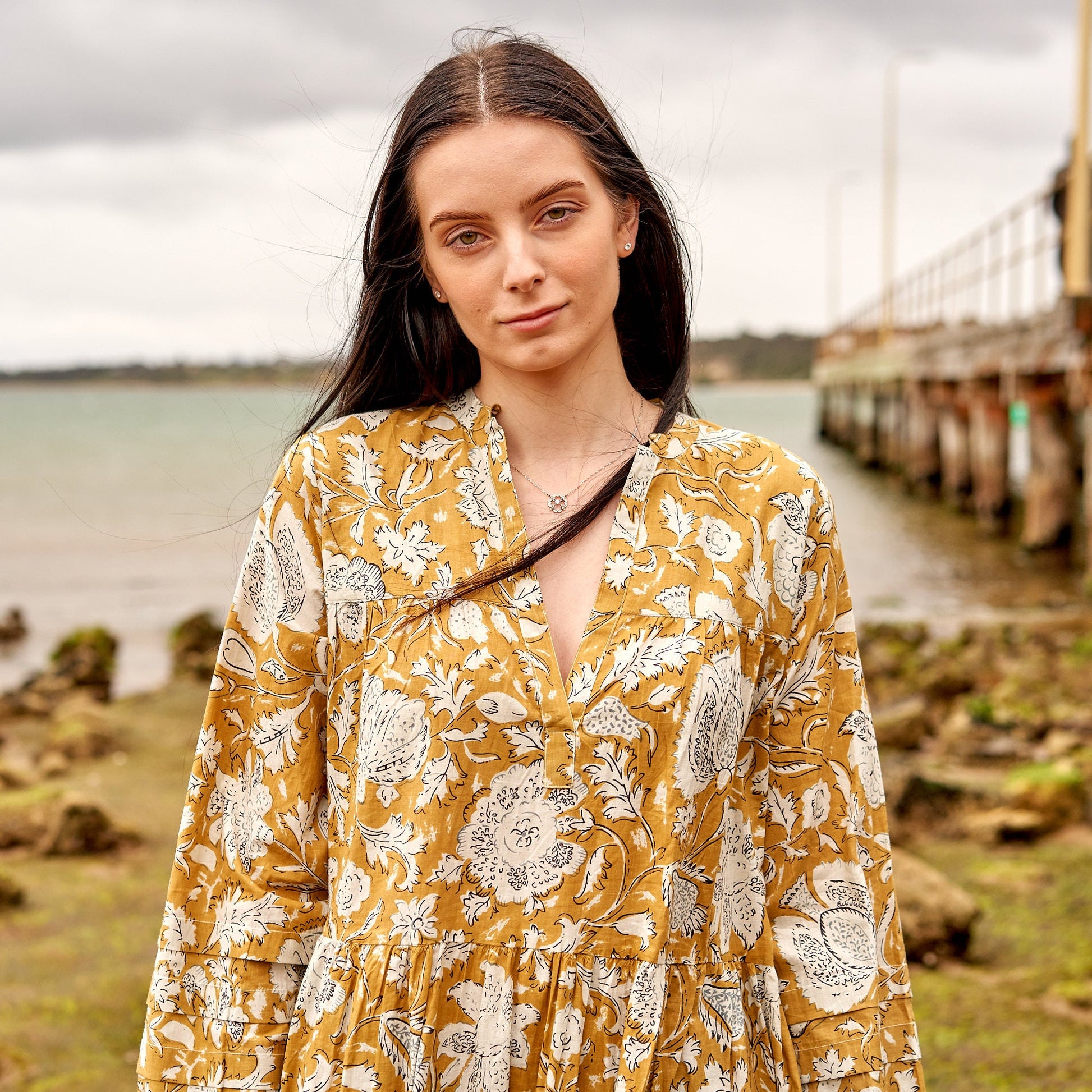 100% Cotton Maxi Dress - Kiara