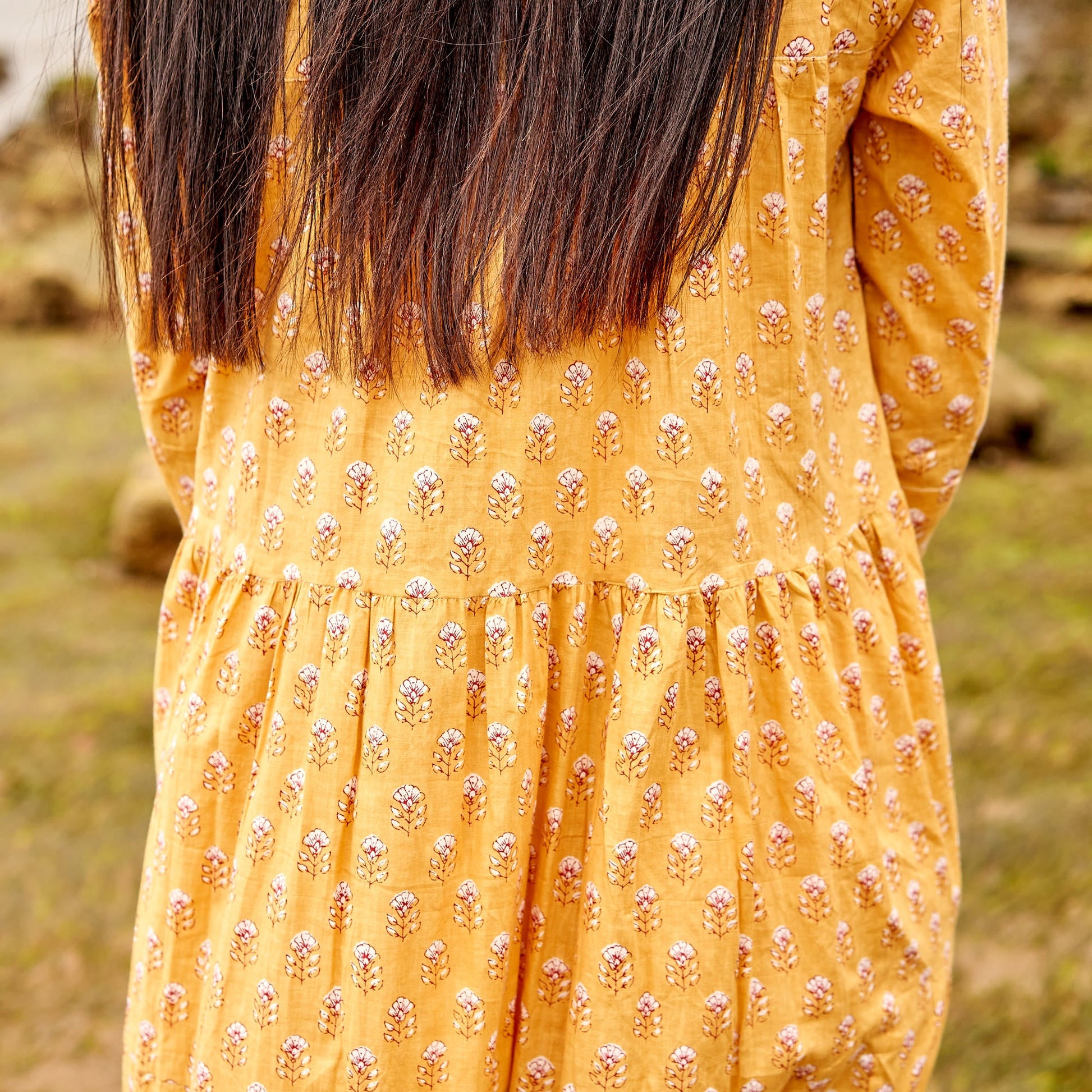 'Golden Summer' 100% Cotton Maxi Dress
