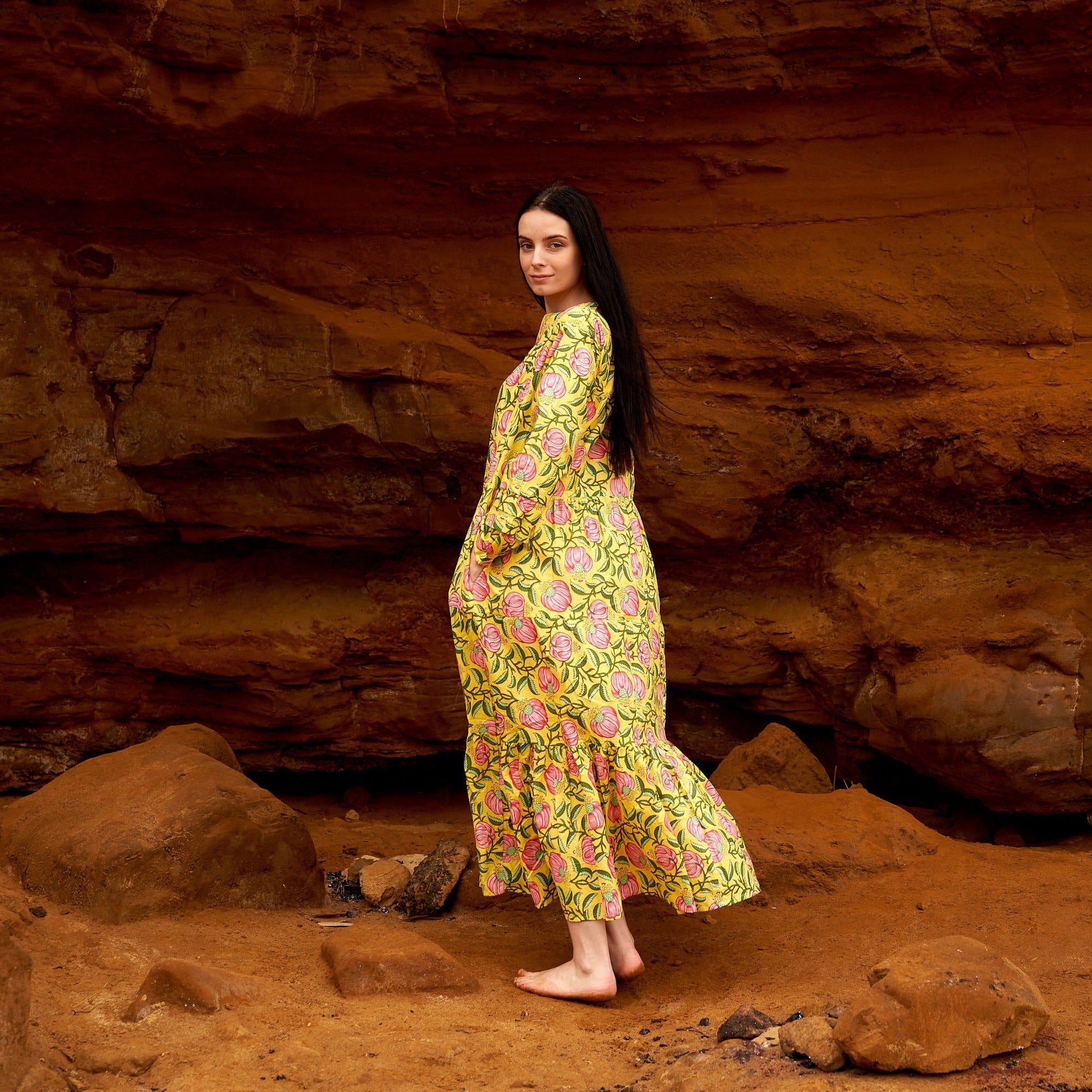 'Sun Goddess' 100% Cotton Maxi Dress
