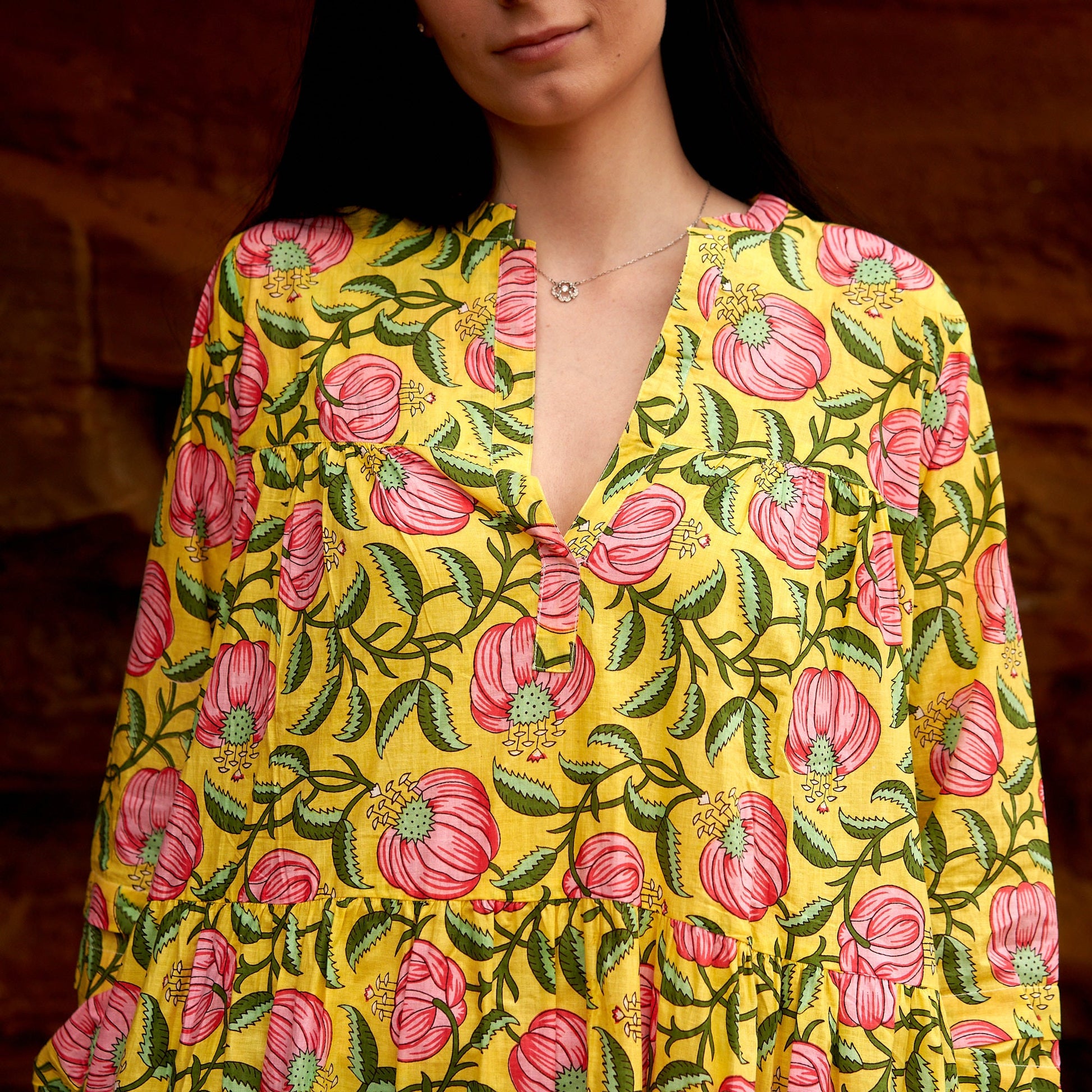 'Sun Goddess' 100% Cotton Maxi Dress