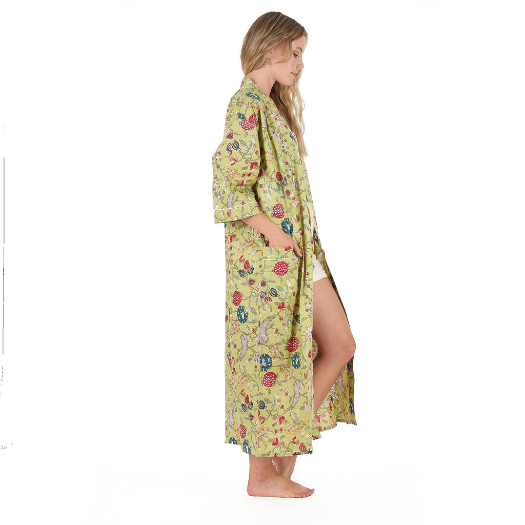 'Spring Bliss' 100% Cotton Kimono Robe