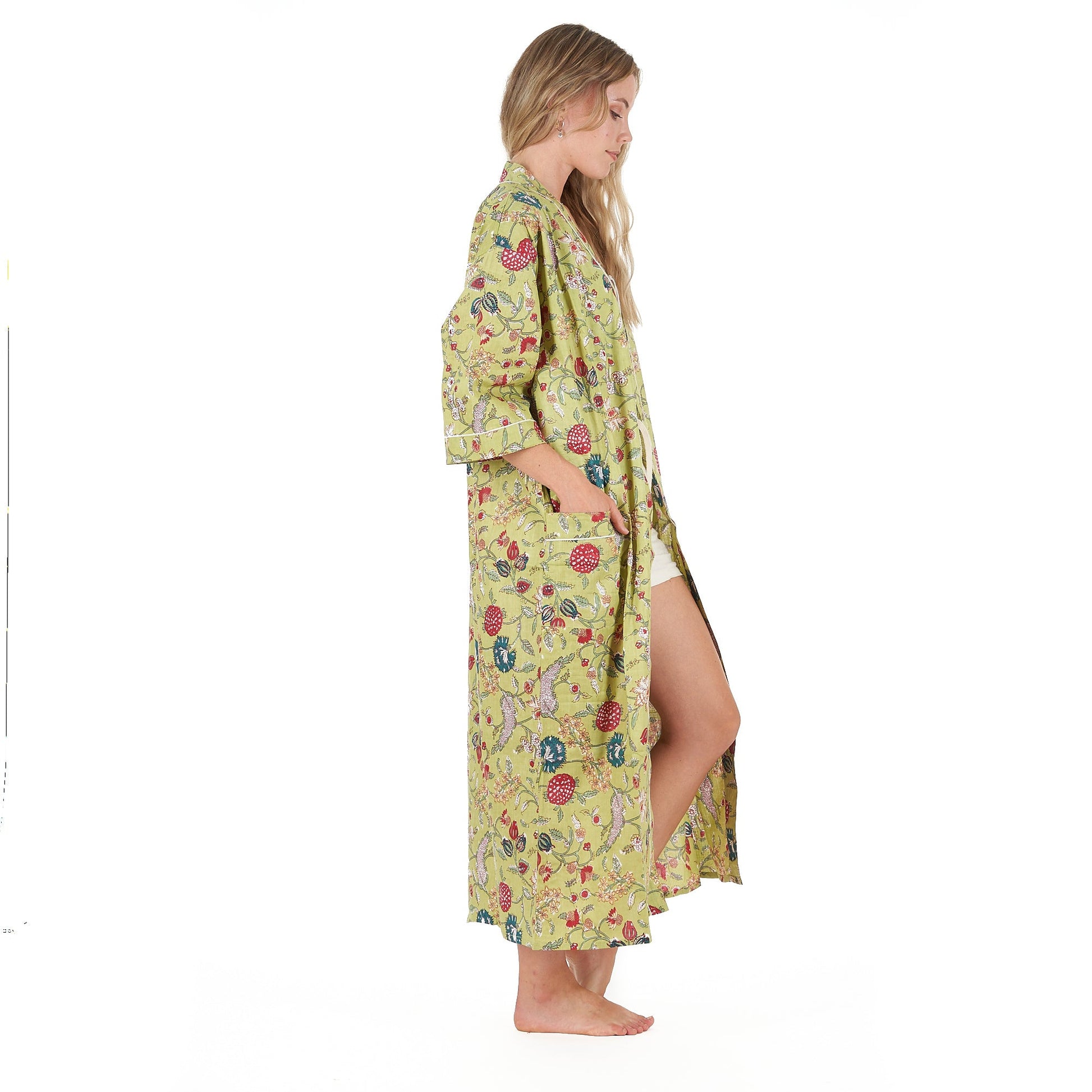 'Spring Bliss' 100% Cotton Kimono Robe