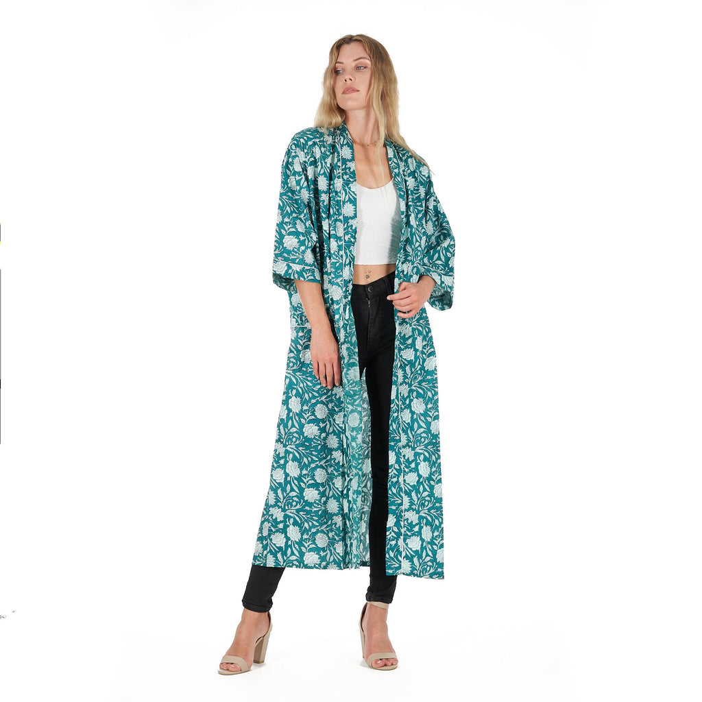'Mellow Moments' 100% Cotton Kimono Robe