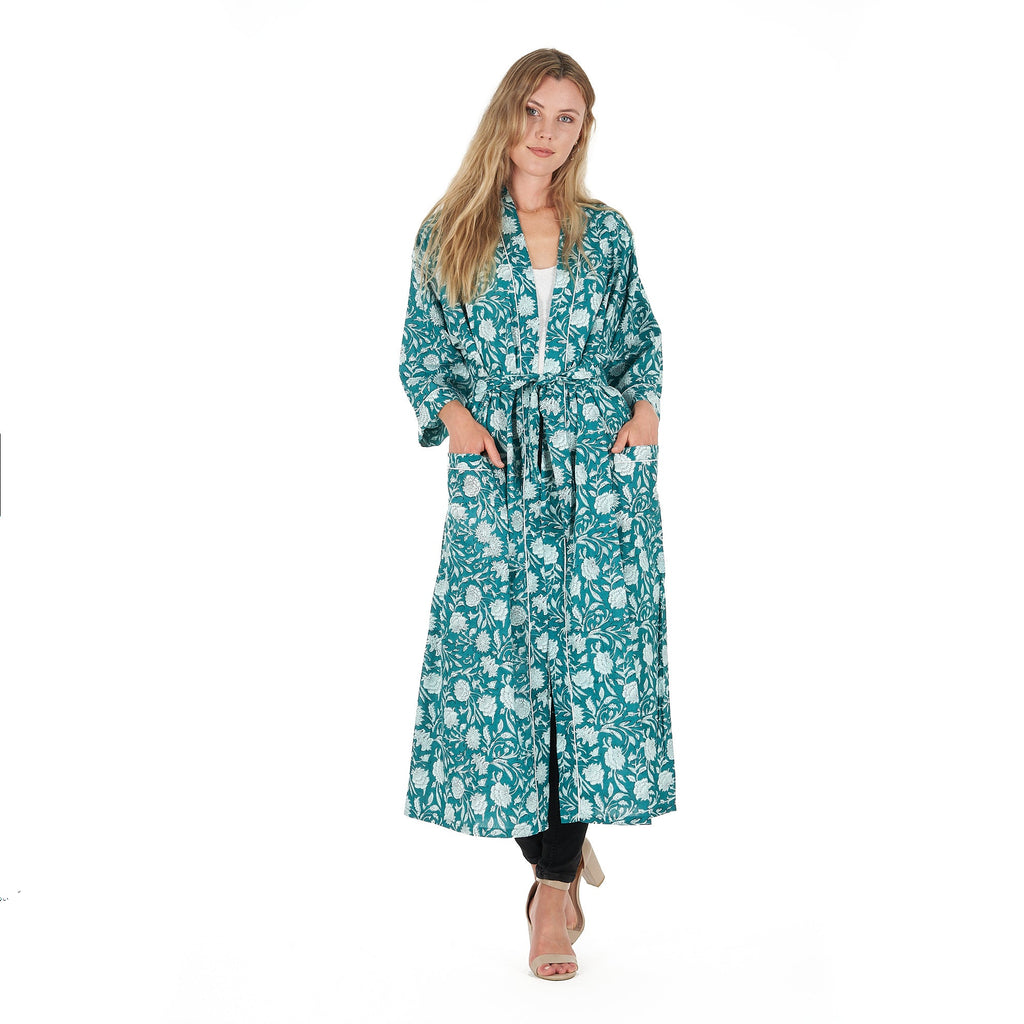 'Mellow Moments' 100% Cotton Kimono Robe