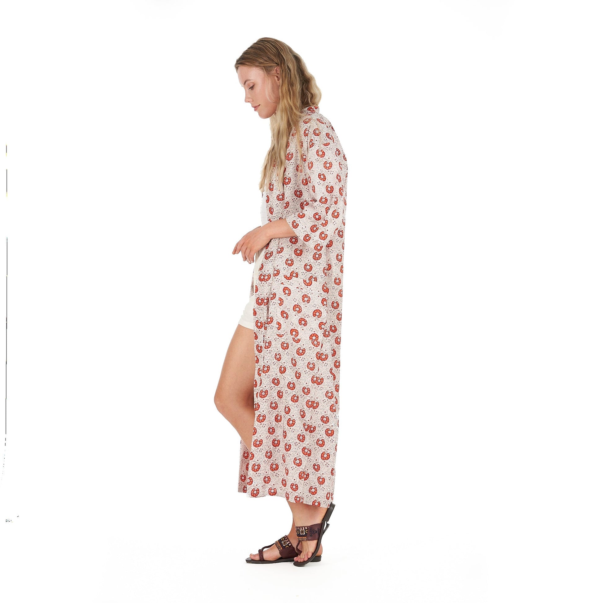 'Summer Florals' 100% Cotton Kimono Robe