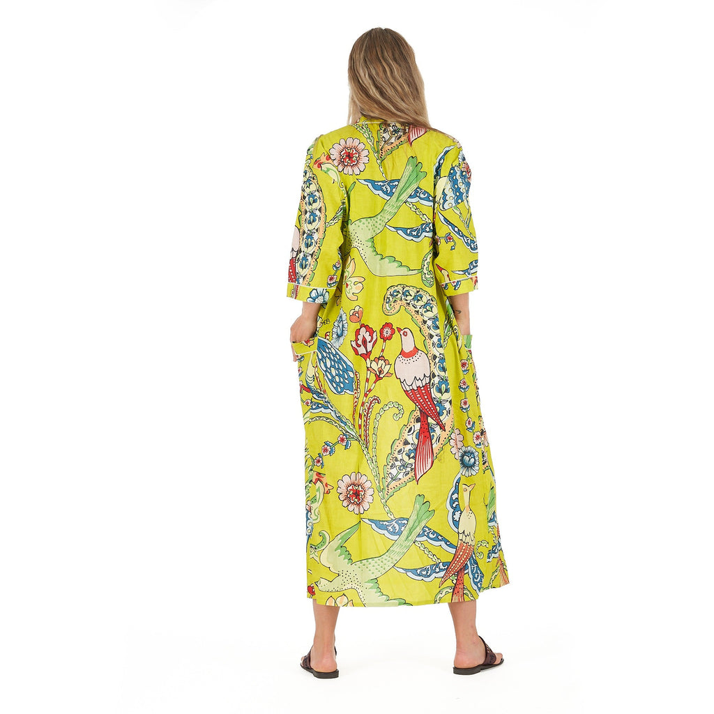 'Vibrant Paradise' 100% Cotton Kimono Robe