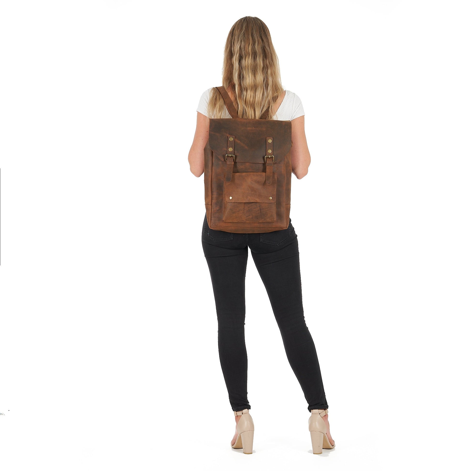 Leather Bag for Laptops and Diapers - Chandler's Adventure