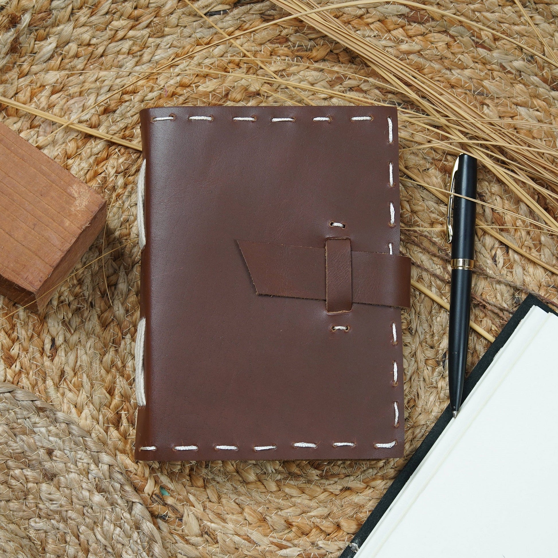 Vintage Leather Journal - Wanderlust Brown