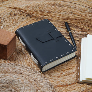 Vintage Leather Journal - Dots On Wanderlust Journal