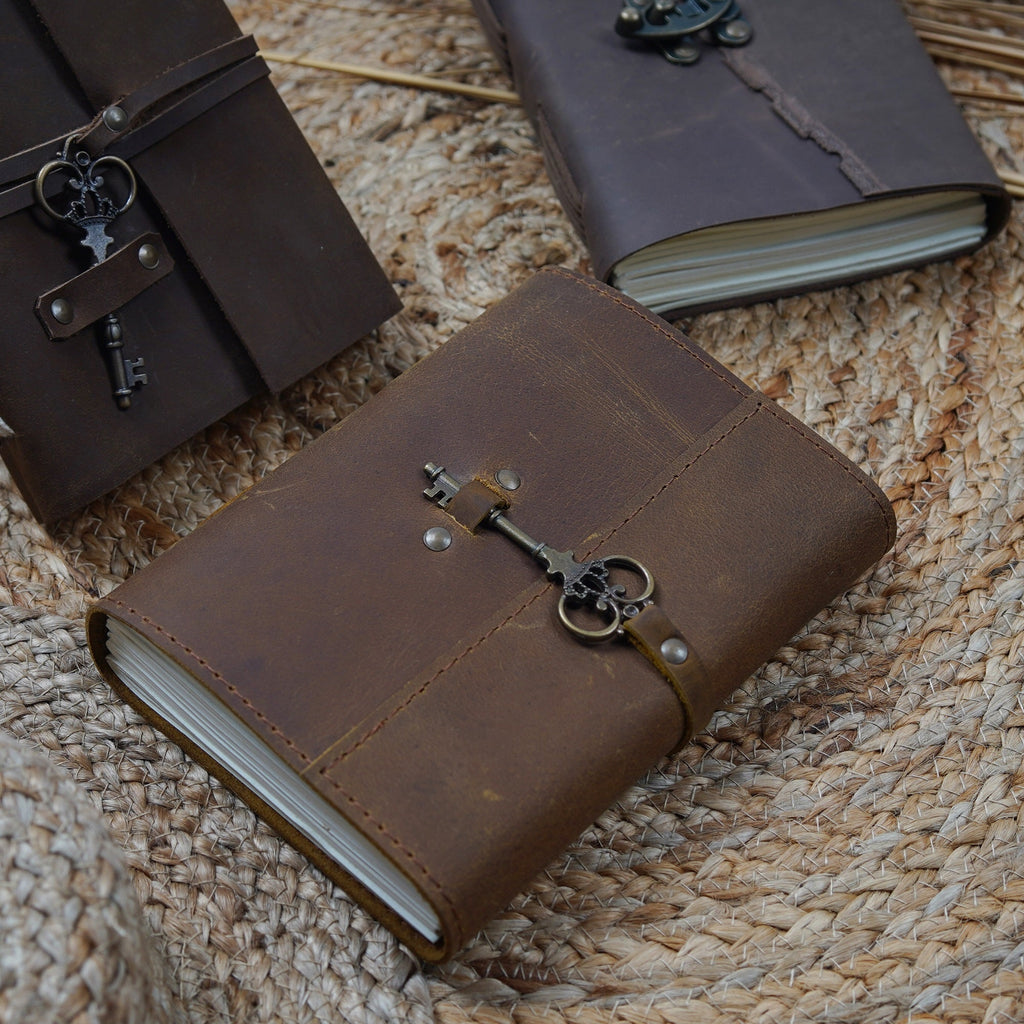 Vintage Leather Journal - Moonlight Serenade
