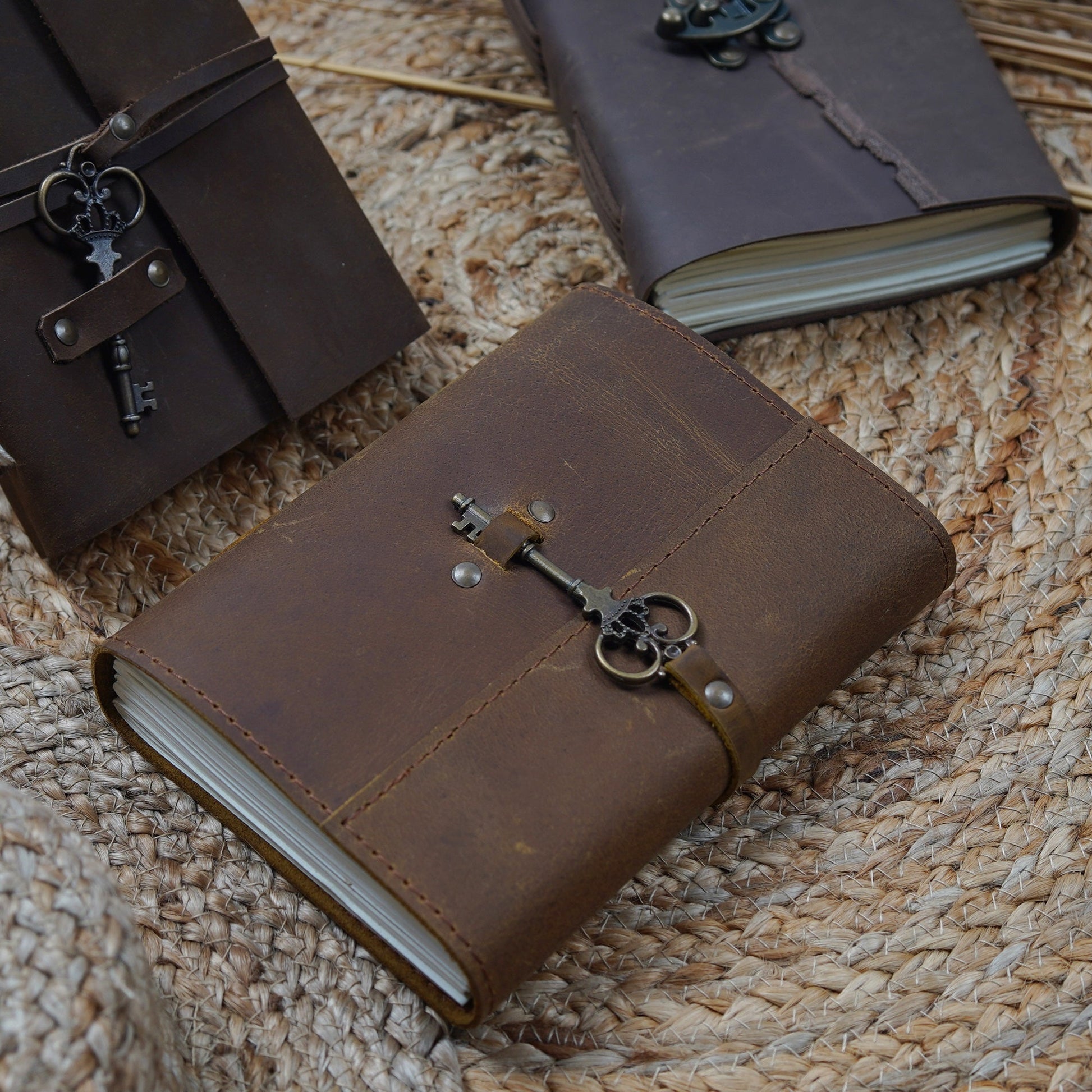 Vintage Leather Journal - Moonlight Serenade