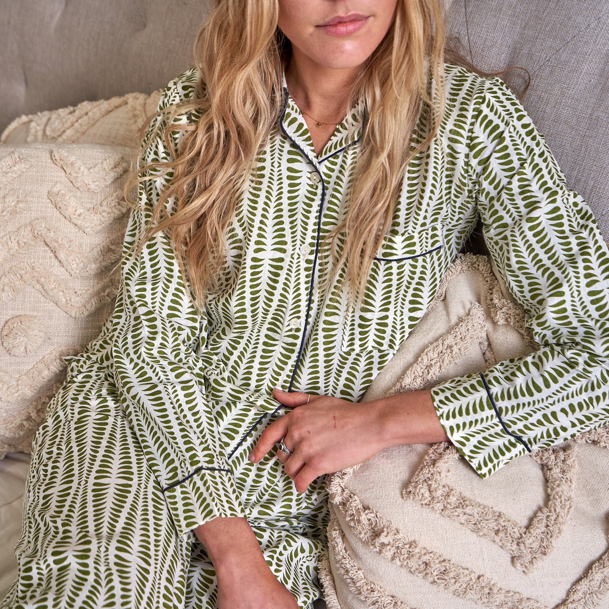 Serene Petals Bride's Floral PJ Set
