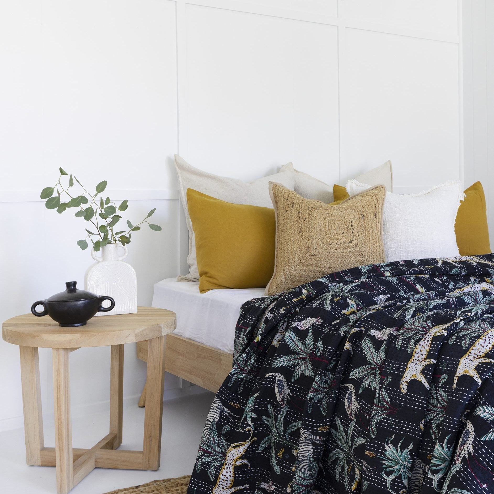 Indian Kantha Quilt Blanket Bedspread Throw Duvet - Alia