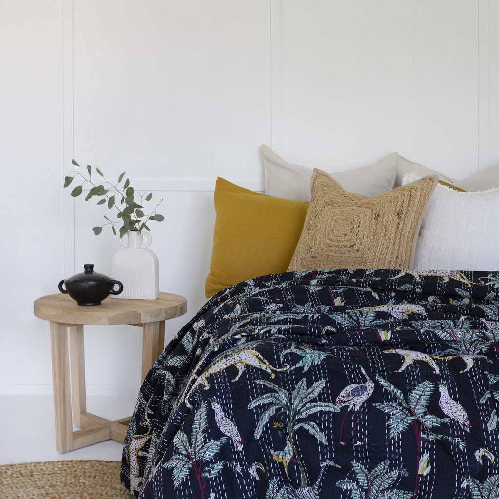 Indian Kantha Quilt Blanket Bedspread Throw Duvet - Alia