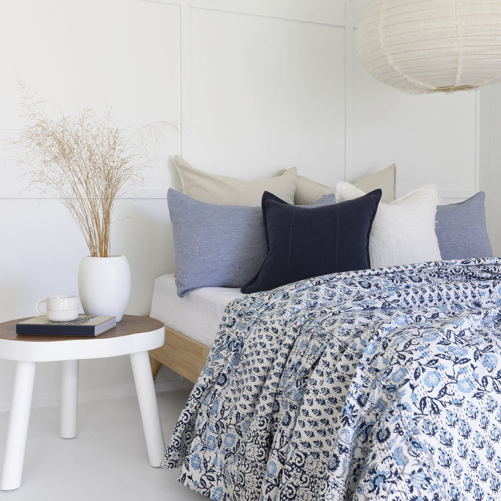 Indian Kantha Quilt Blanket Bedspread Throw Duvet - Tia