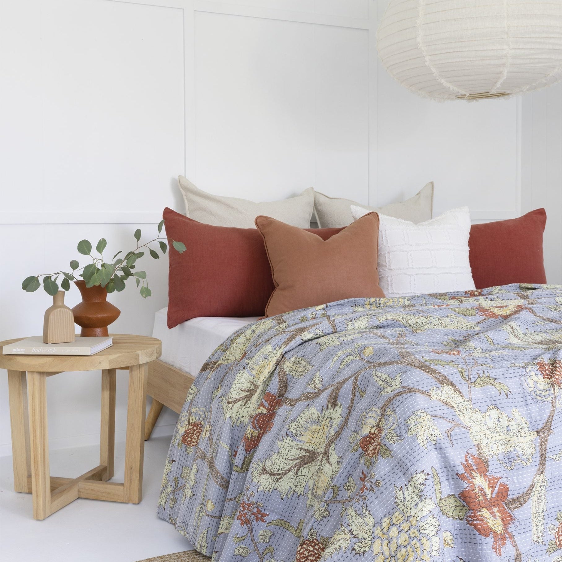 Indian Kantha Quilt Blanket Bedspread Throw Duvet - Eva