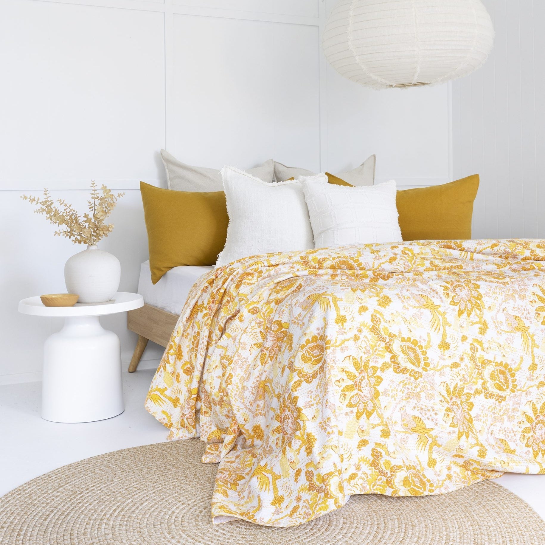 Indian Kantha Quilt Blanket Bedspread Throw Duvet - Atheena