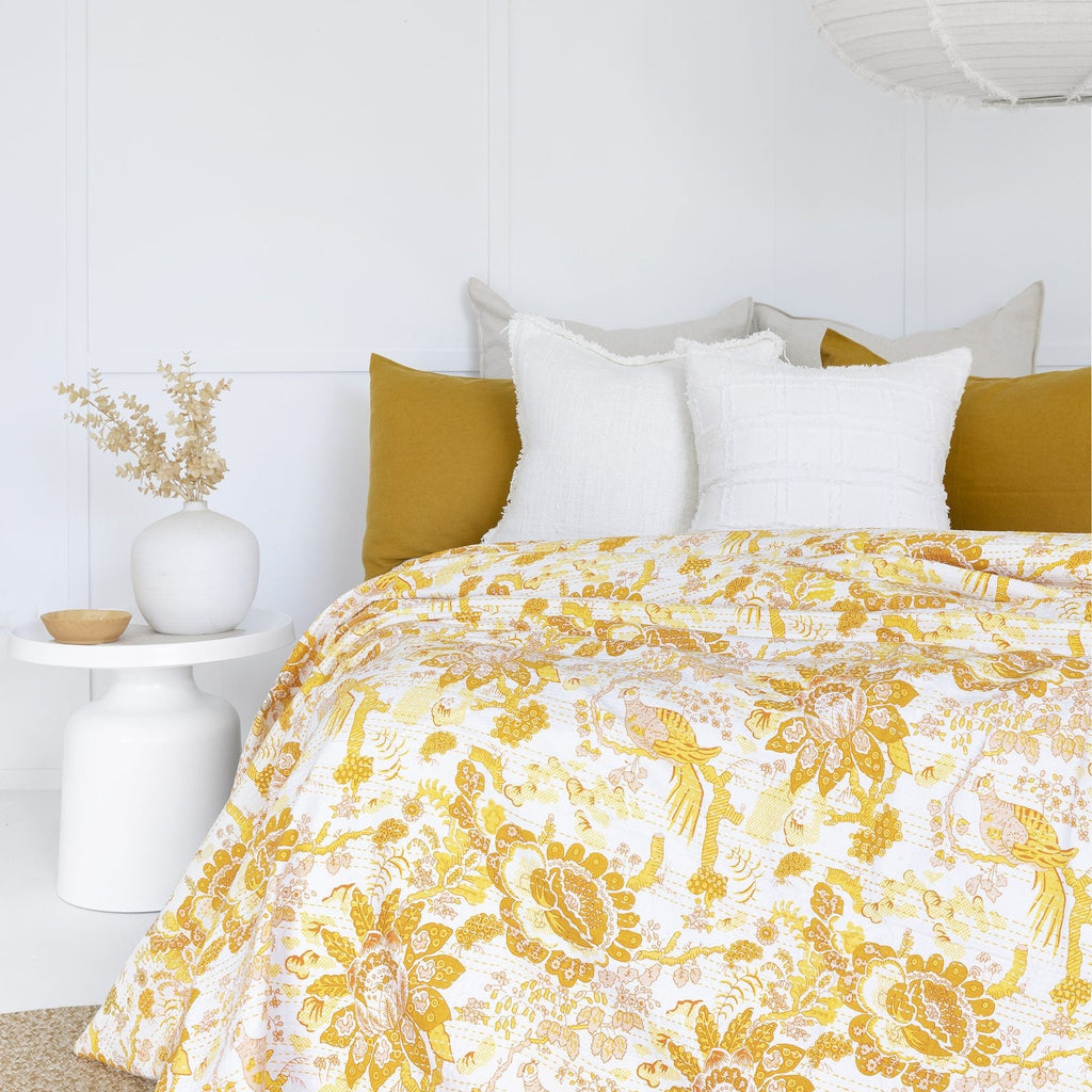 Indian Kantha Quilt Blanket Bedspread Throw Duvet - Atheena