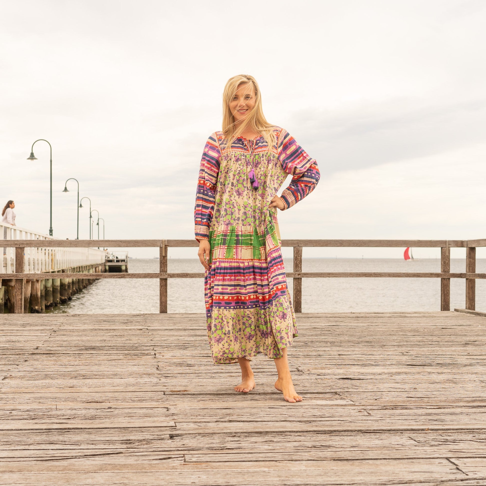 boho luxe dress Lucia Off-Shoulder Boho Bohemian Wedding Festival Maxi Dress One Regular Size
