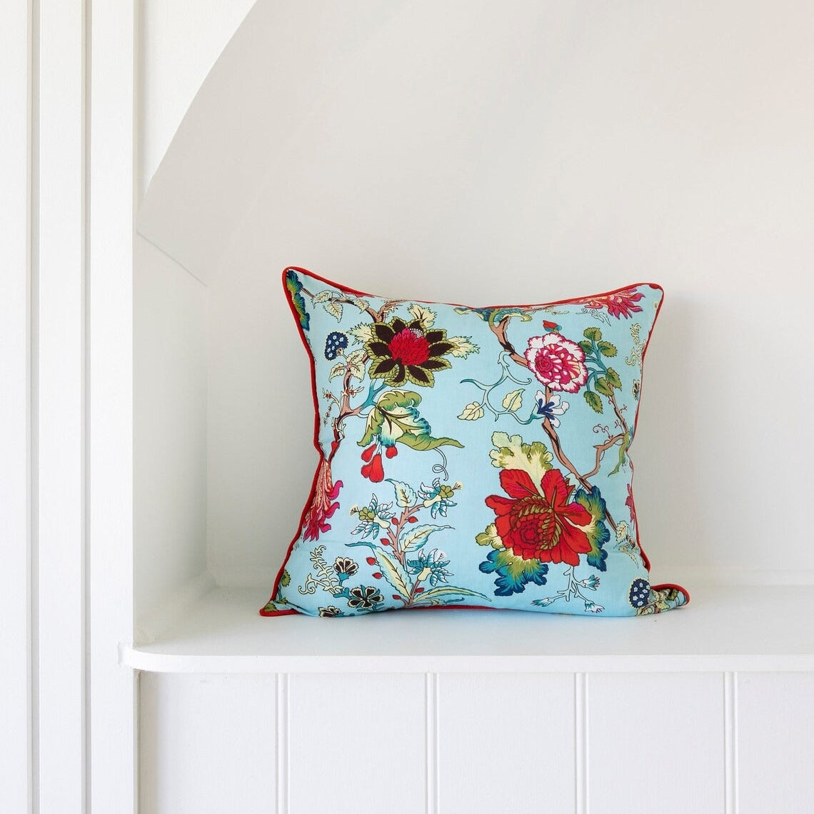 Mexican Frida Floral Cushion Cover - Turquoise Tree Of Life