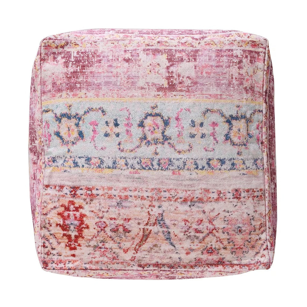 Moroccan Ottoman Cushion Cover, Pouf, Footstool - Turkish Kilim