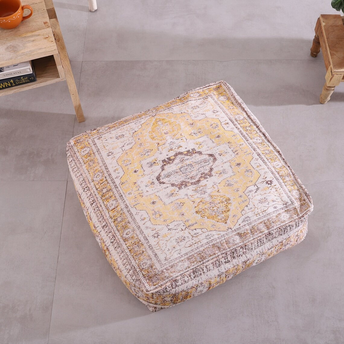 Moroccan Ottoman Cushion Cover, Pouf, Footstool - Empire