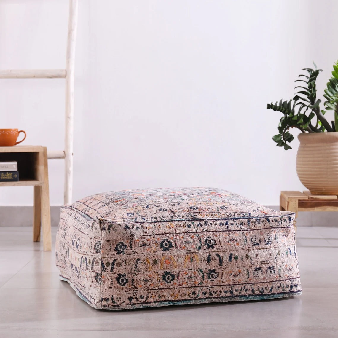 Moroccan Ottoman Cushion Cover, Pouf, Footstool - Mosaic