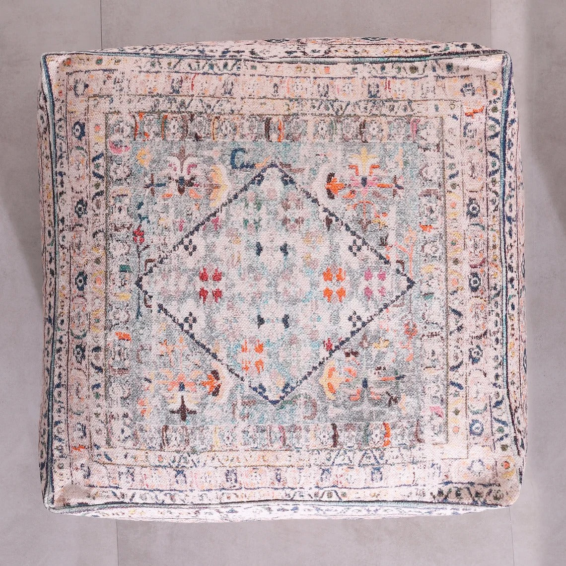 Moroccan Ottoman Cushion Cover, Pouf, Footstool - Mosaic