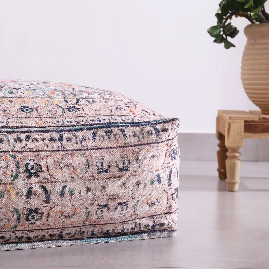 Moroccan Ottoman Cushion Cover, Pouf, Footstool - Mosaic