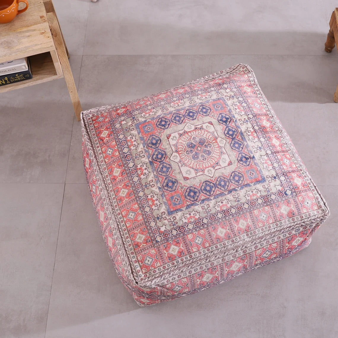 Moroccan Ottoman Cushion Cover, Pouf, Footstool - Breezy