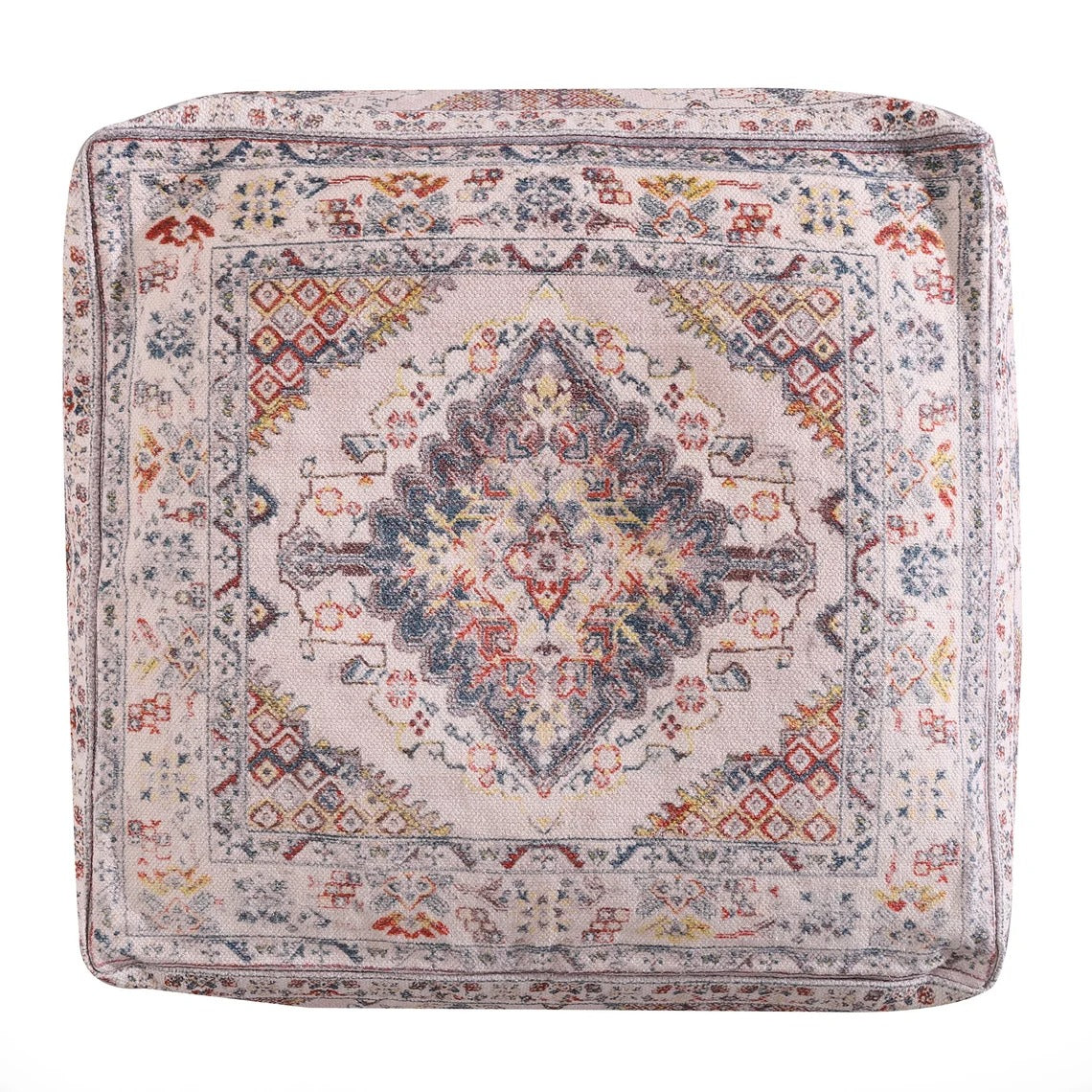 Moroccan Ottoman Cushion Cover, Pouf - Bosphorus Breeze