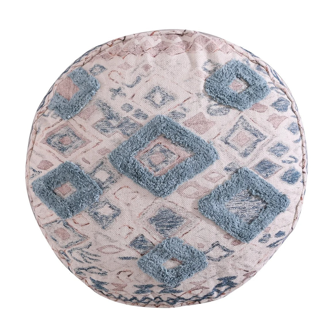 Moroccan Ottoman Cushion Cover, Pouf, Footstool - Azure Nights