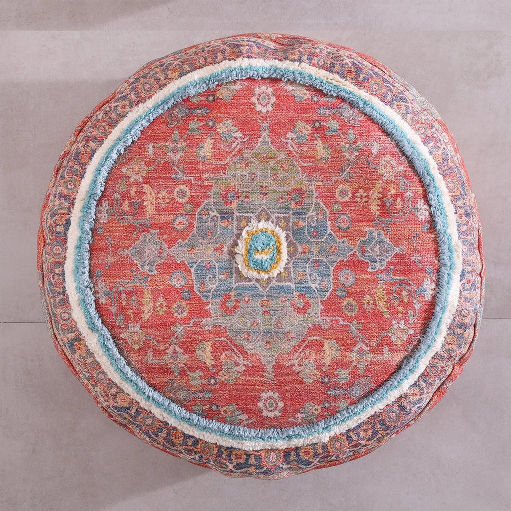Moroccan Ottoman Cushion Cover, Pouf, Footstool - Istanbul Reds