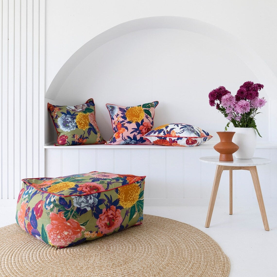 Moroccan Frida Ottoman Cover, Cushion Cover- Ivy League