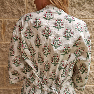 'Indian Summer Dreams' 100% Cotton Kimono Robe