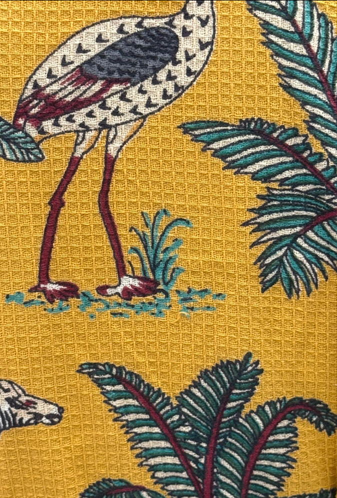Stylish mustard safari kimono robe designed for everyday comfort