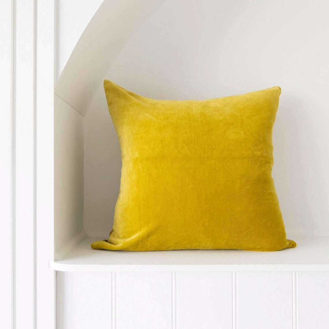 Linen Connections Luxury Velvet Cushion Covers - Yellow