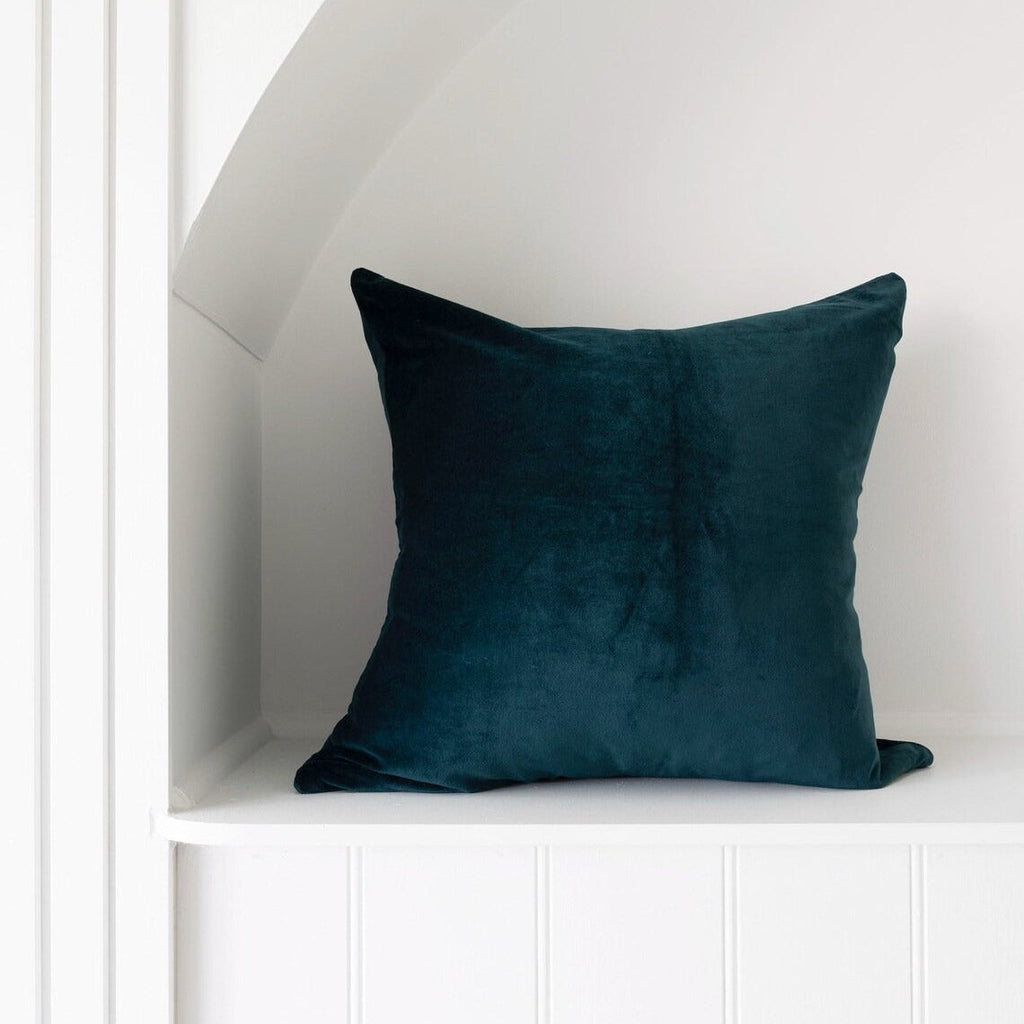 Linen Connections Luxury Velvet Cushion Covers - Dark Green