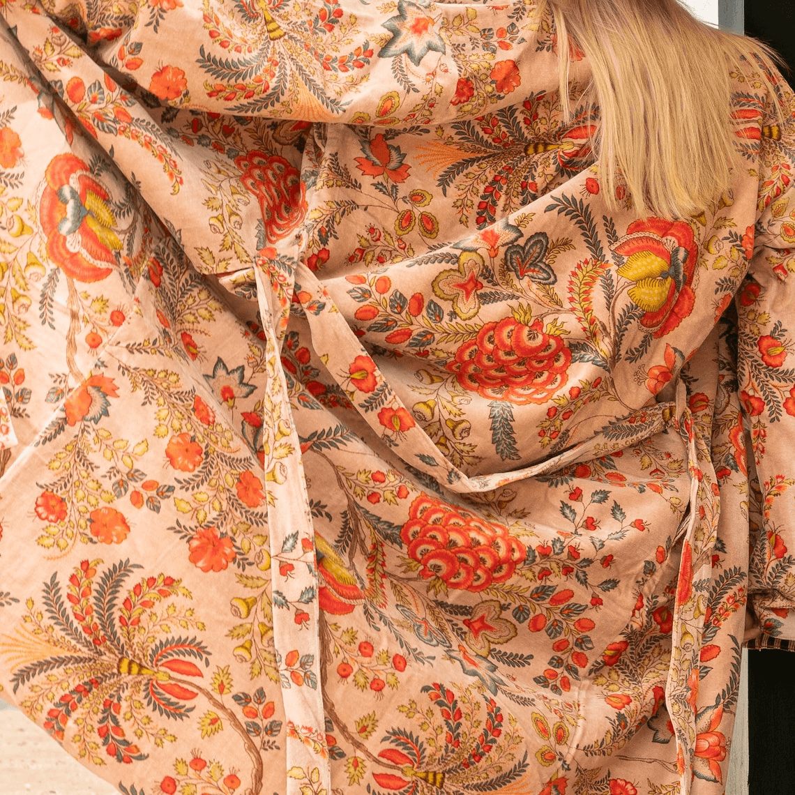 Harmony Blend's 100% Cotton Velvet Kimono Robe