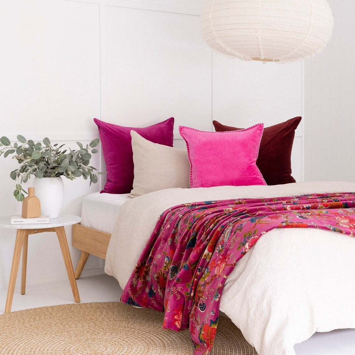 Mexican Velvet Cotton Throw Frida Rani Blooms